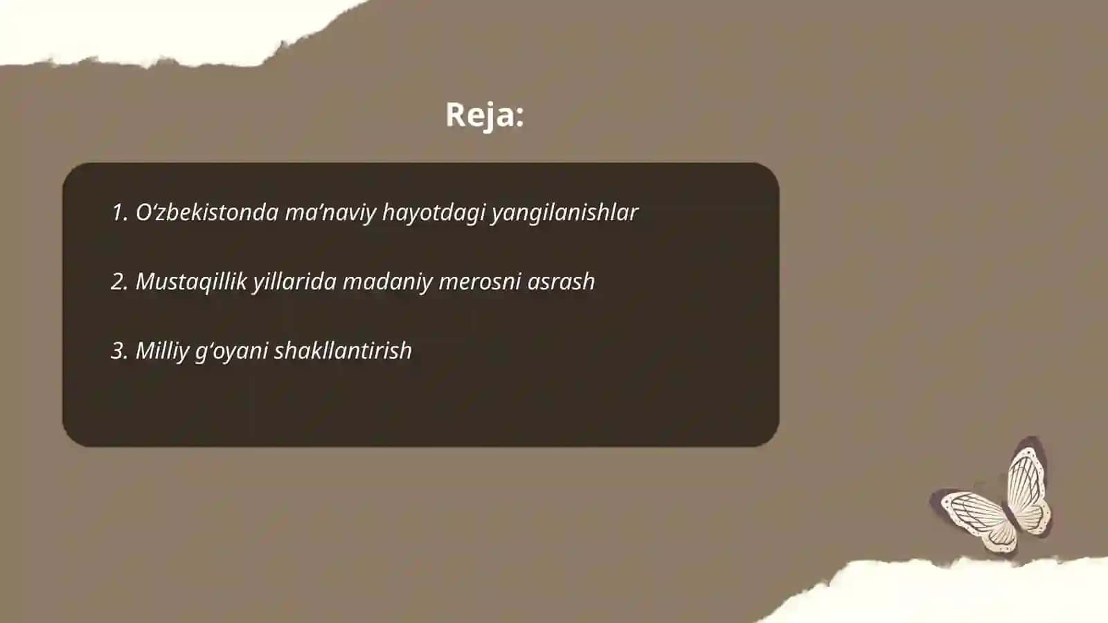 Oʻzbekistondagi maʼnaviy va madaniy taraqqiyot 2