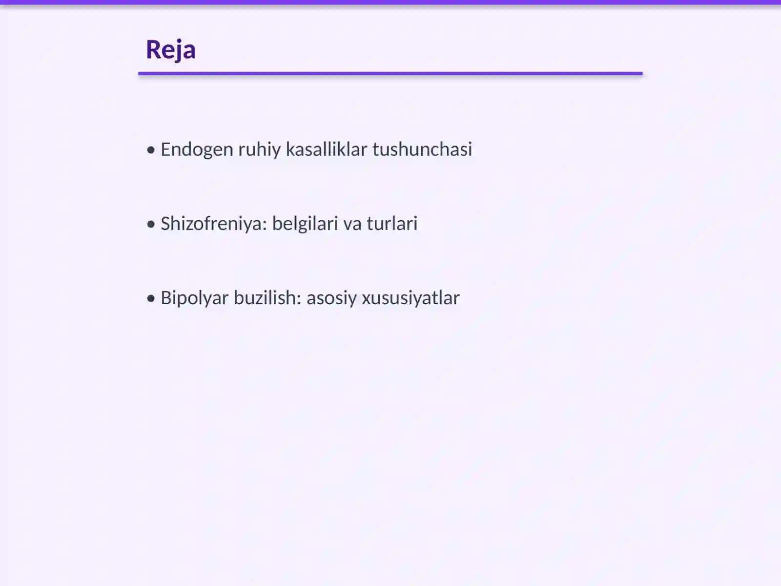 Endogen ruhiy kasalliklar, shizofreniya bipolyar buzilishlar 2