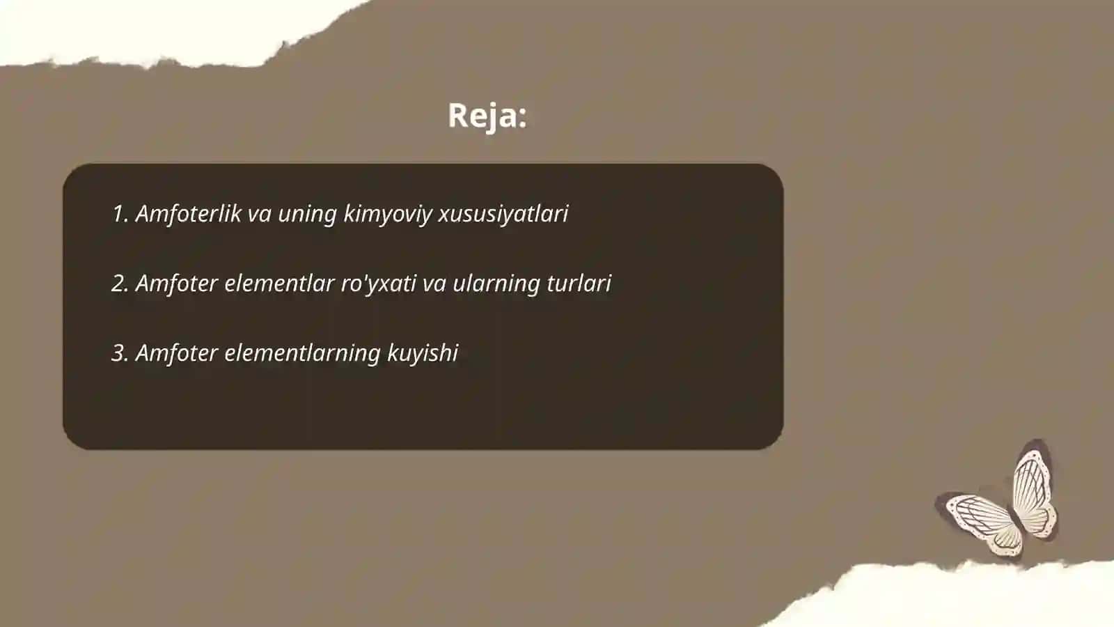 Amfoter hossaga ega elementlarning afzaliklari va kamchiliklari 2