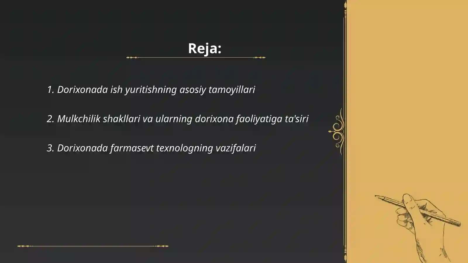 Dorixonada ish yuritish 2