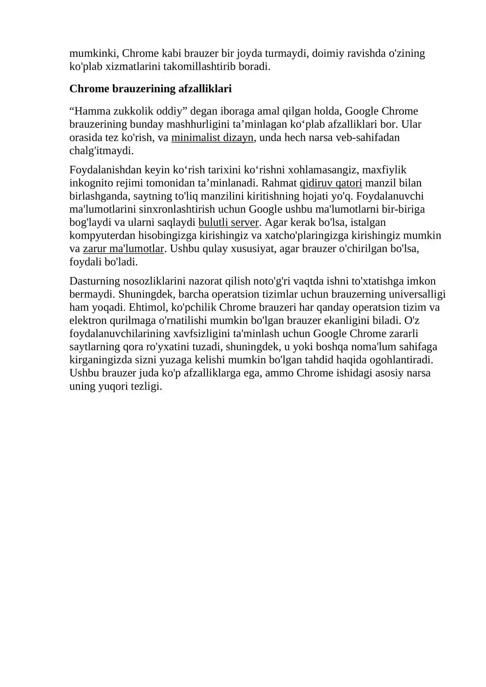 Google Chrome brauzeri 2