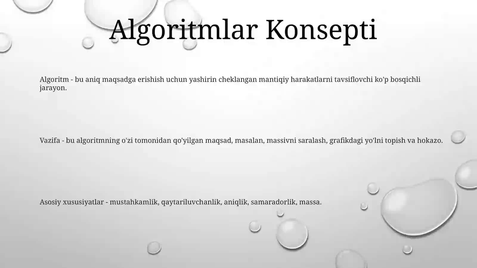 Algoritm Va Uning Asosiy Xususiyatlari 2