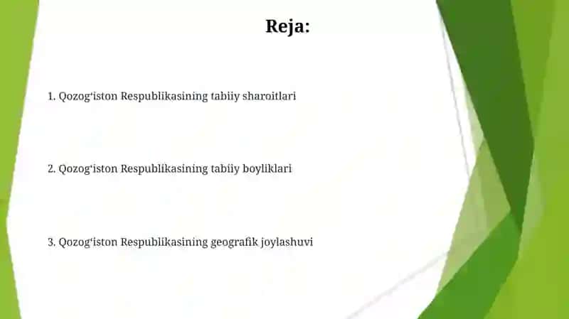 Qozogʻiston Respublikasining tabiiy sharoitlari 2