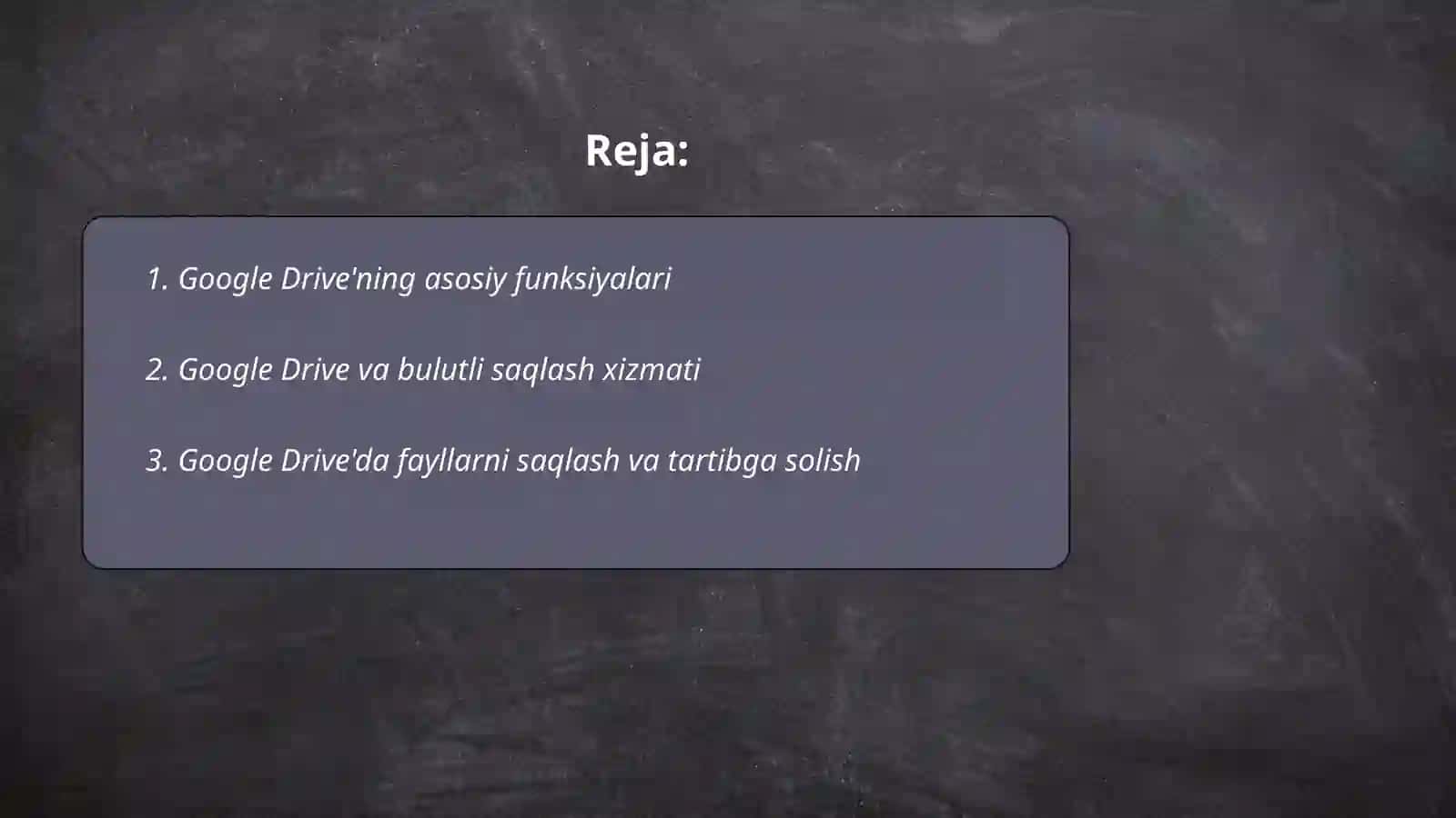 Google Drive xizmatlari 2
