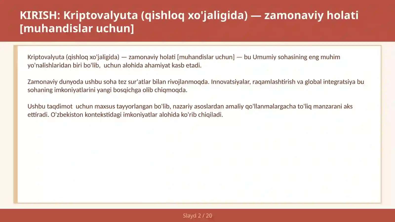 Kriptovalyuta (qishloq xo'jaligida) — zamonaviy holati [muhandislar uchun] 2