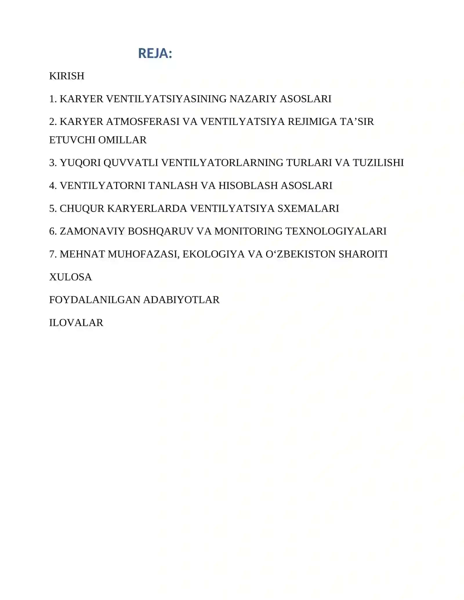 Karyer ventilyatsiyasida yuqori quvvatli ventilyatorlar va oqim generatorlaridan foydalanish 2