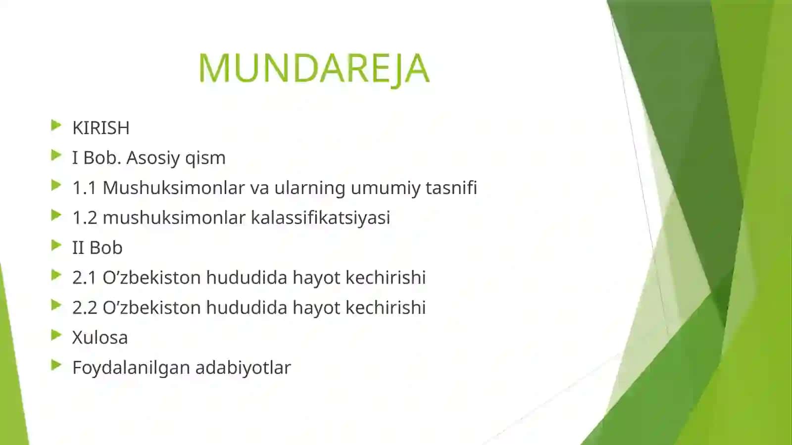 Samadov Ulug'bekning zoologiya fanidan kurs ishi 2