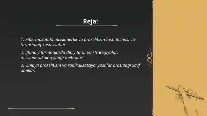 Kibermakonda din. Missionerlik va prozelitizmning ijtimoiy - siyosiy xavfi 2