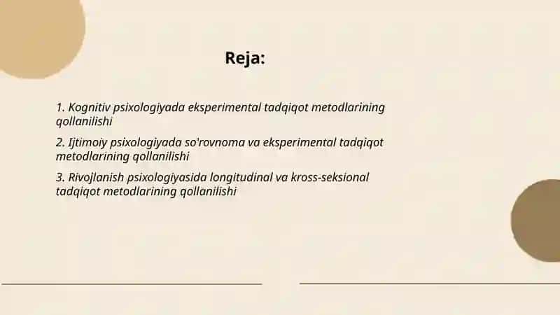Zamonaviy psixologiya tarmoqlarida tadqiqoq metodlarining qollanilishi 2