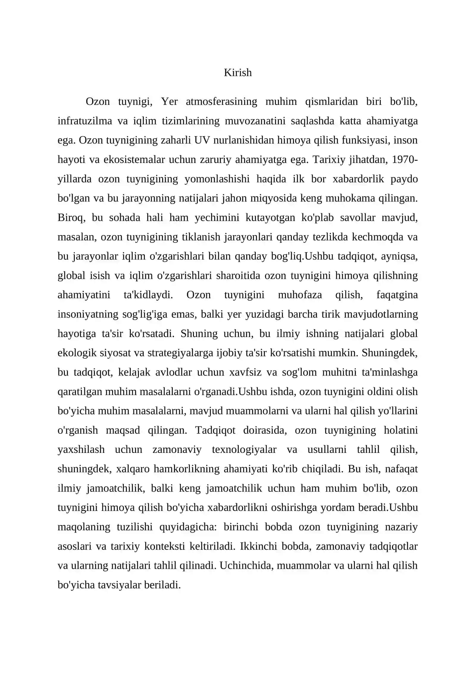 OZON TUYNIGINING OLDINI OLISH 2
