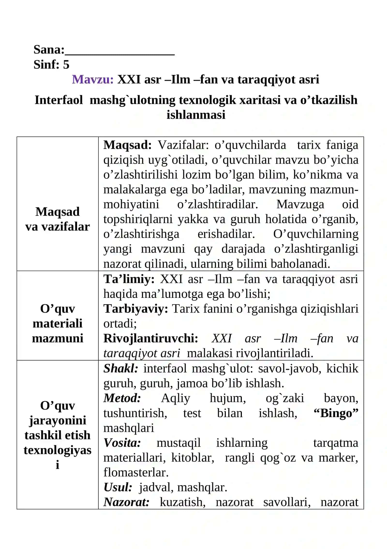 5-sinf tarix fanidan 1 soatlik 2