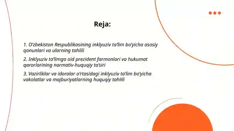 O‘zbekistonda inklyuziv ta’limning me’yoriy-huquqiy bazasini tahlil qilish 2