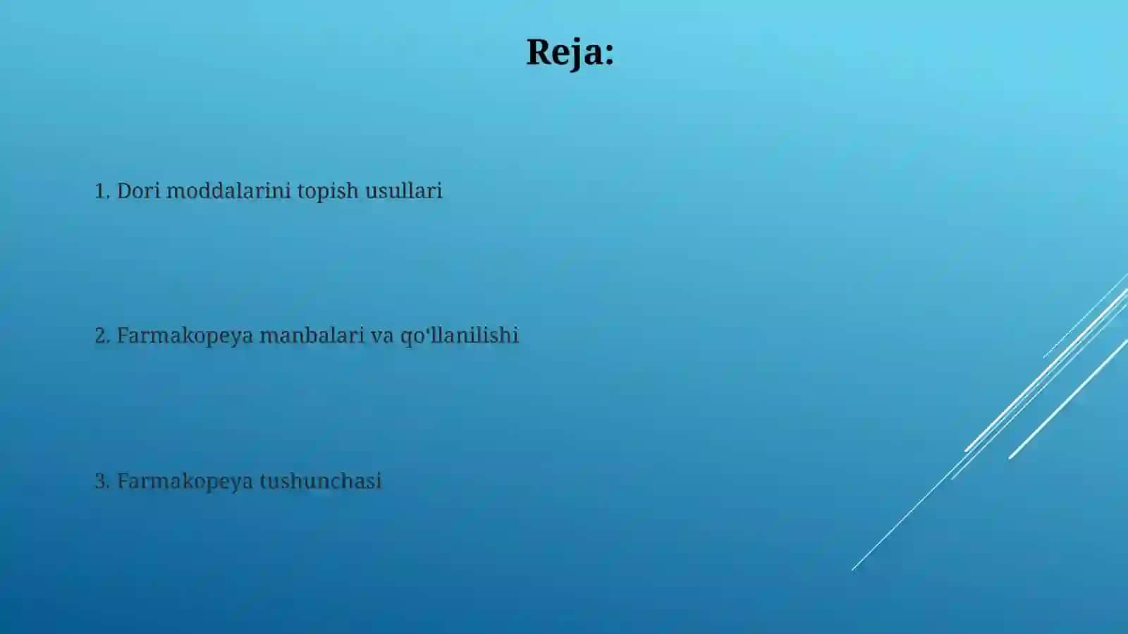 Dorimoddalariniizlabtopishyoʻllarifarmakopeyahaqidatushuncha 2