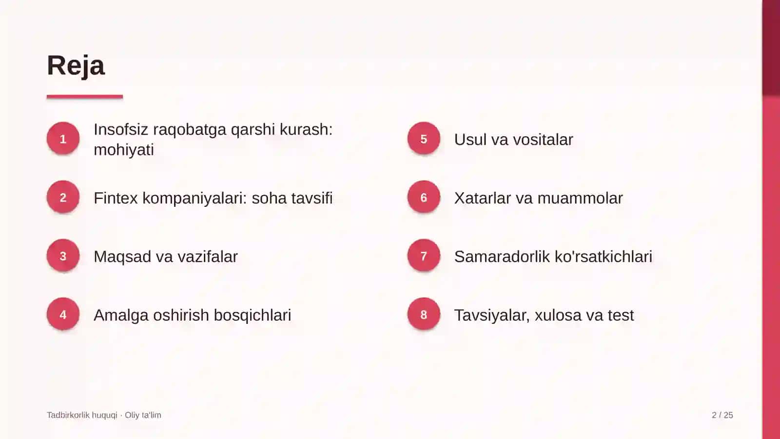 Fintex kompaniyalarida insofsiz raqobatga qarshi kurashish 2