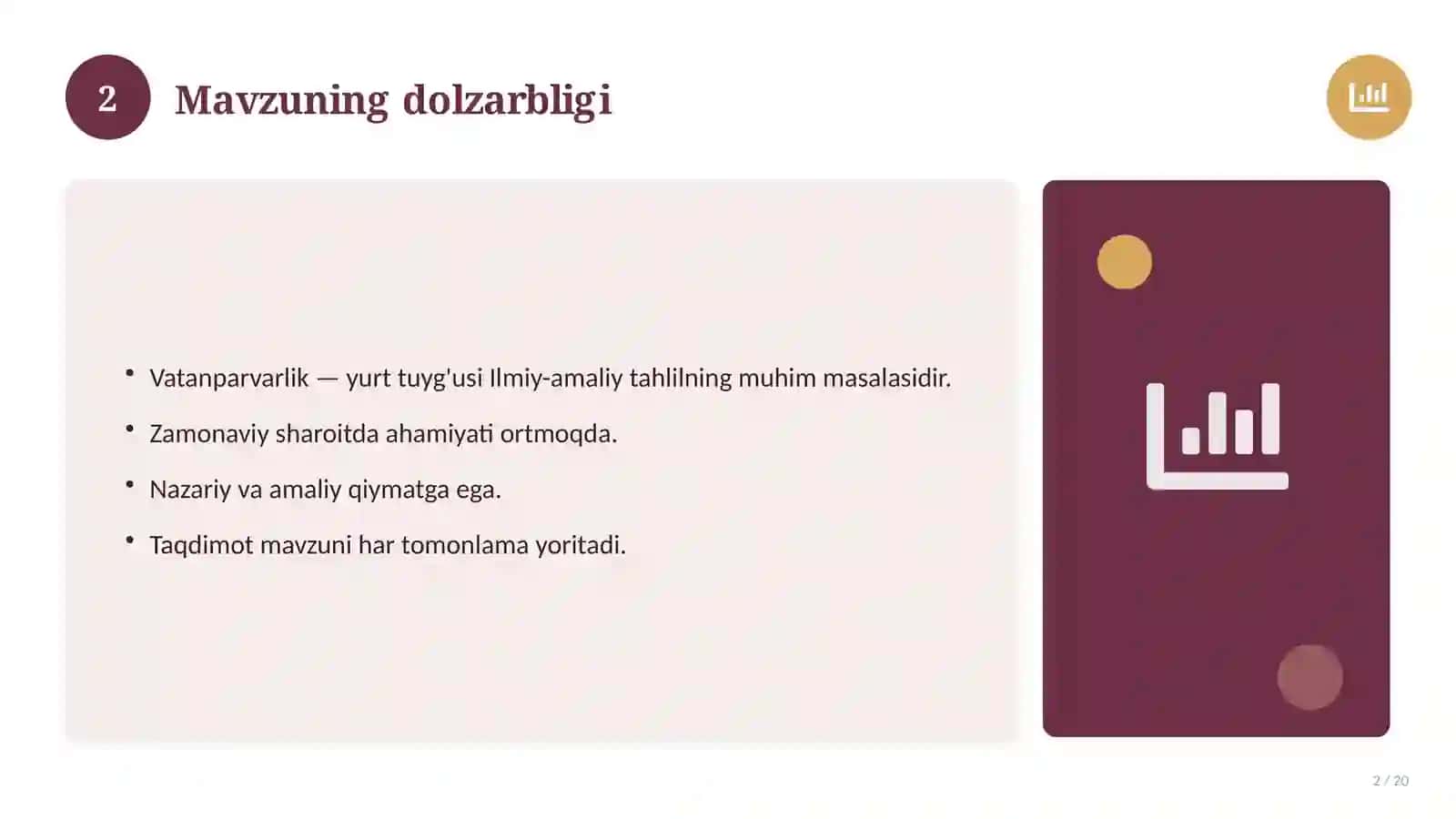 Vatanparvarlik — yurt tuyg'usi 2