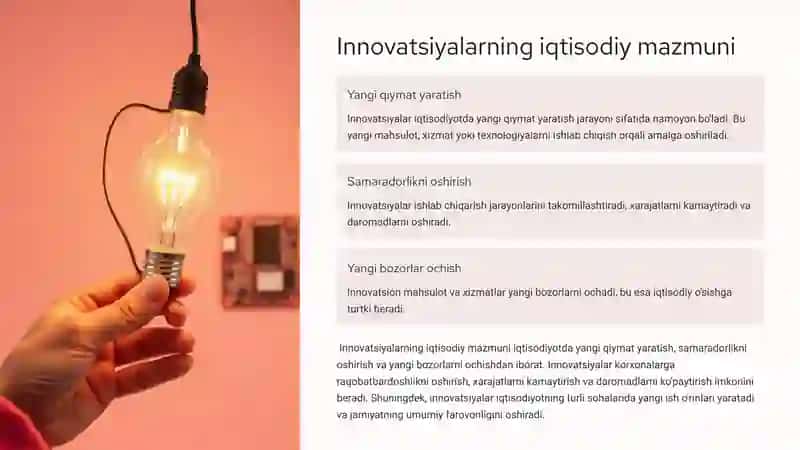 Innovatsion iqtisodiyot faniga kirish 2