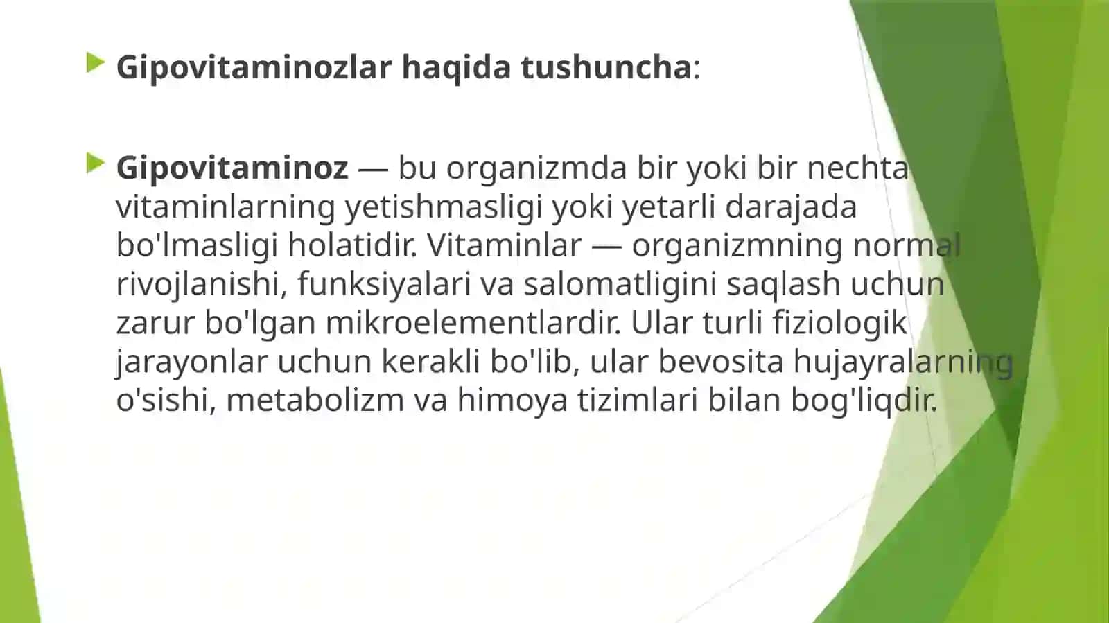 Gipovitaminozlar va ularni og'iz bo'shlig'i to'qimalarida namoyon bo'lishi 2