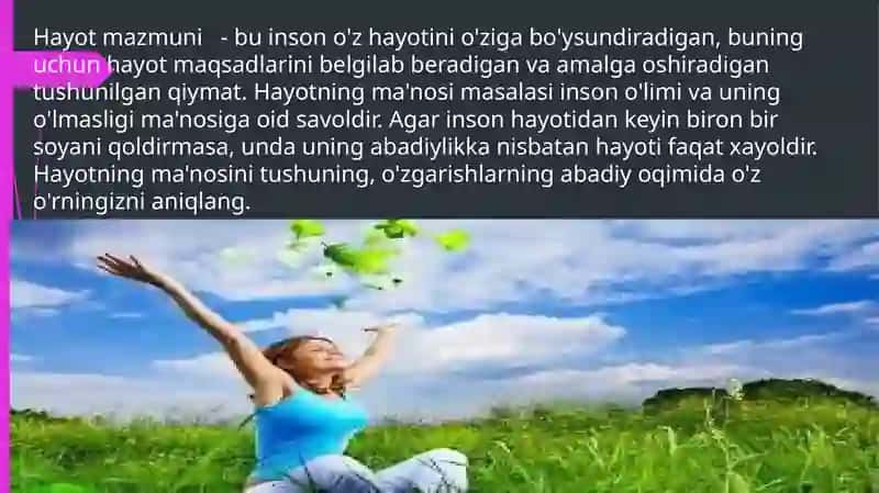 HAYOTNING MAZMUNI 2