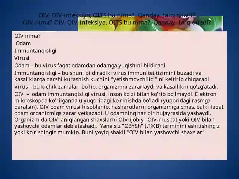OIV, OIV-infeksiya, OITS 2