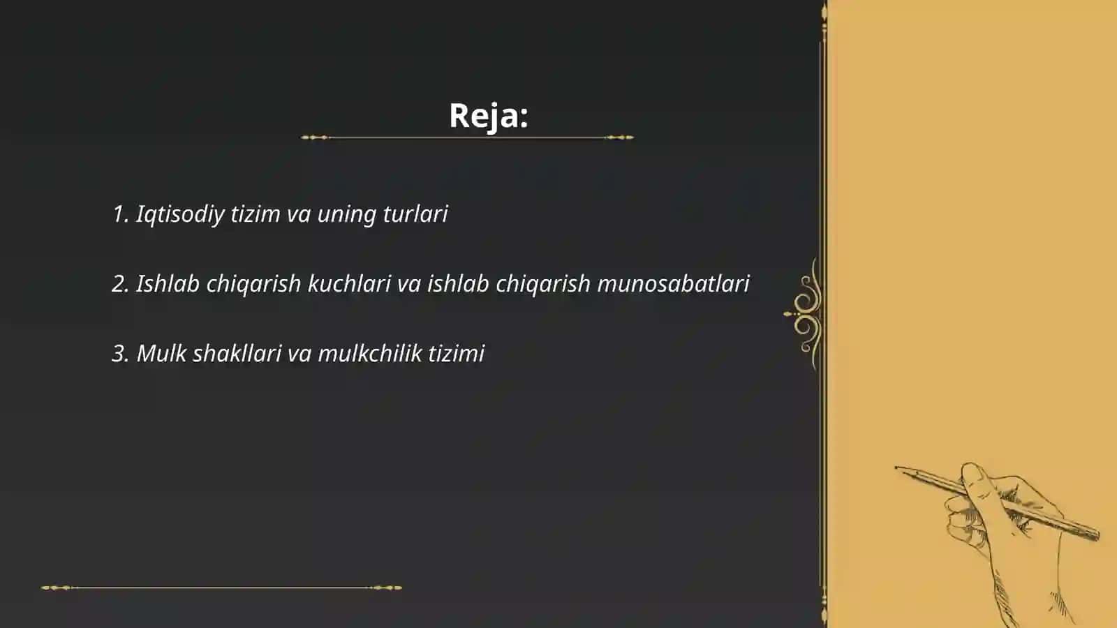 Jamiyatning iqtisodiy negizlari 2