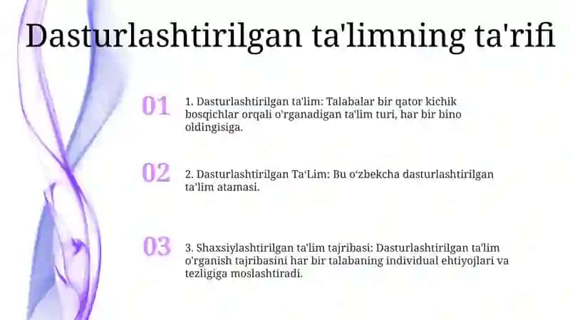 Dasturlashtirilgan Ta‘Lim 2