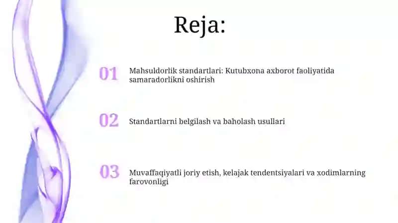 Mahsuldorlik standartlari 2
