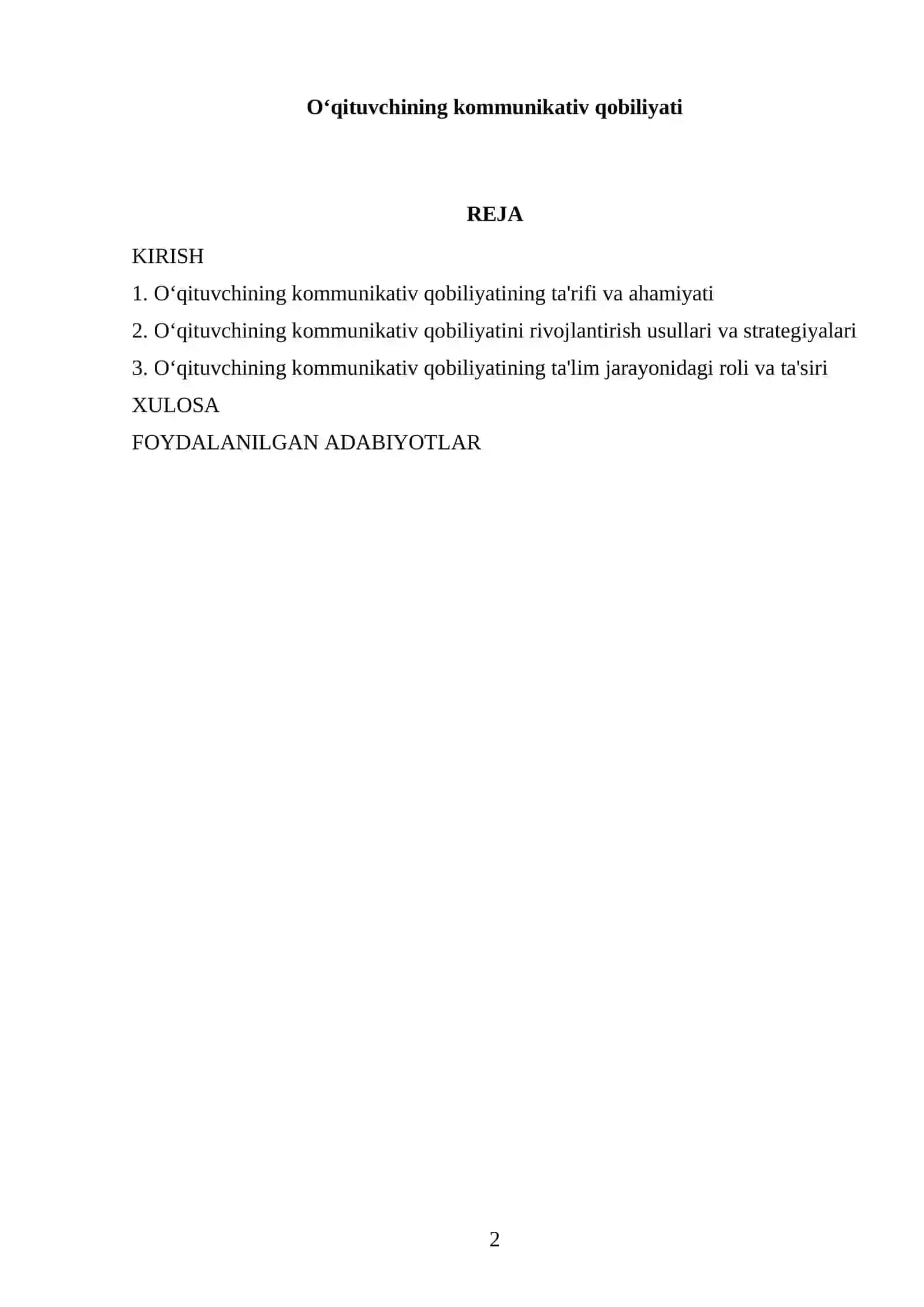 Oʻqituvchining kommunikativ qobiliyati 2