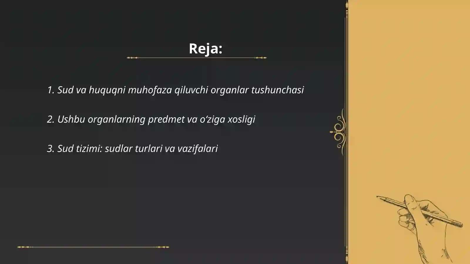 Sud va huquqni muhofaza qiluvchi organlar tushunchasi 2