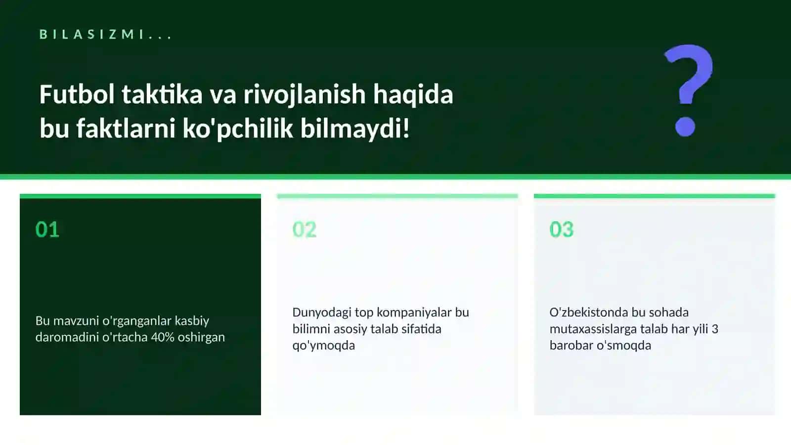 Futbol taktika va rivojlanish 2