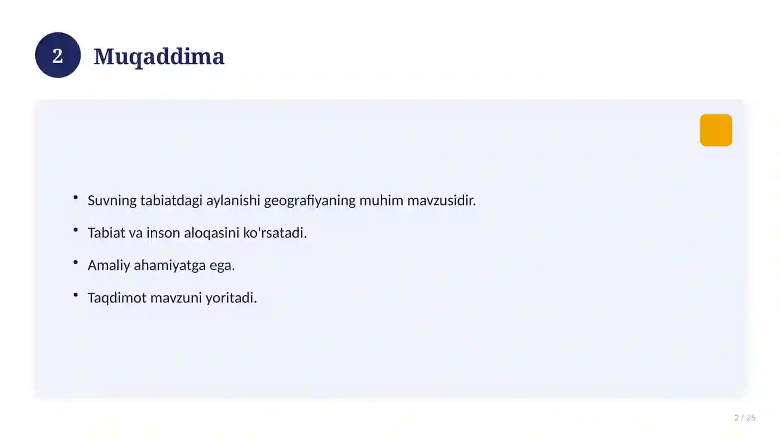 Suvning tabiatdagi aylanishi 2