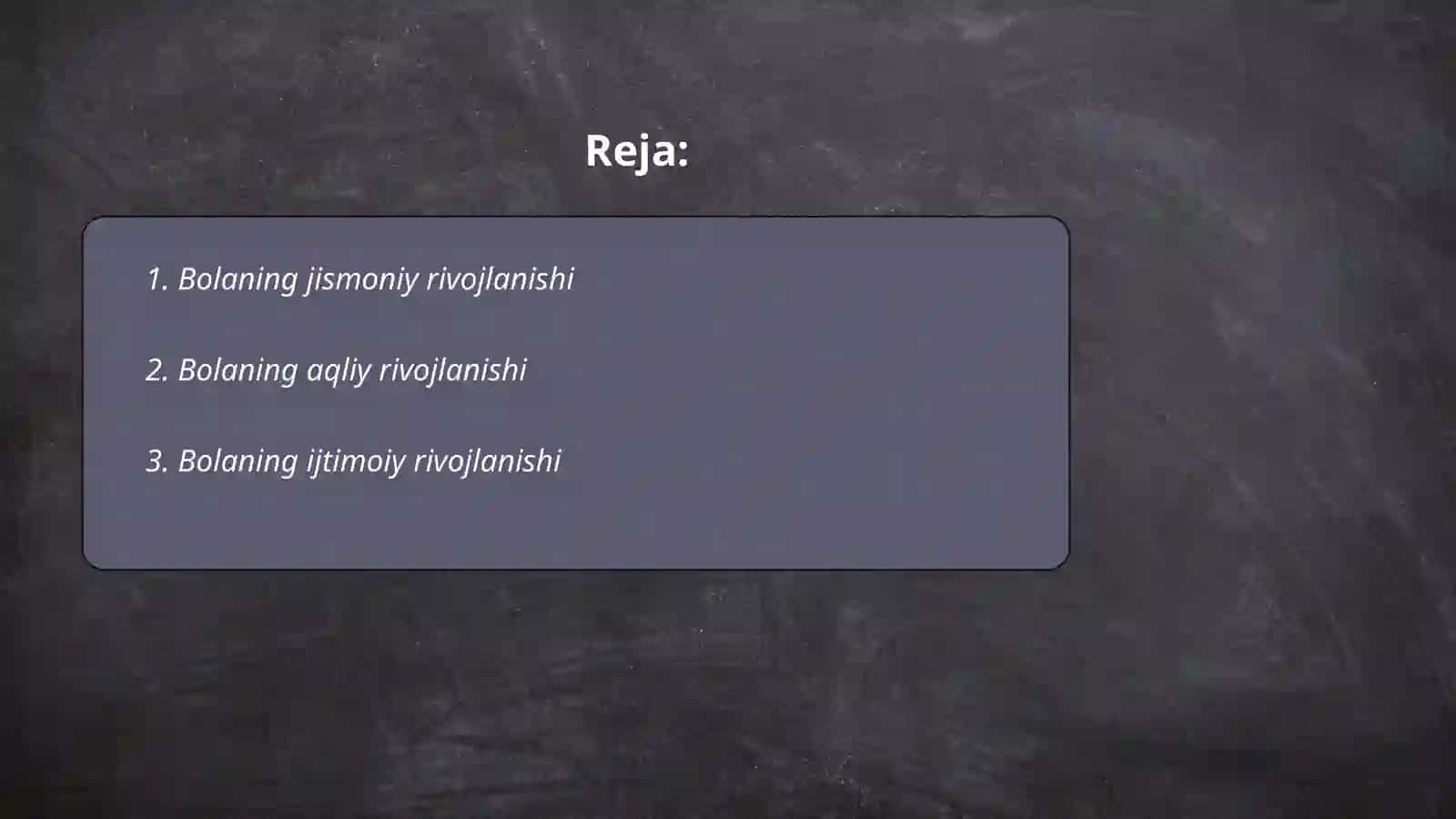 Bolaning rivojlanish sohalari.Kompetinsiyalari 2