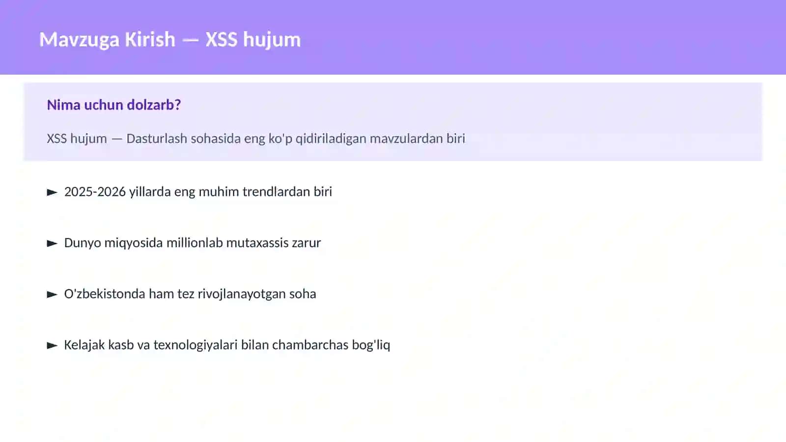 XSS hujum 2