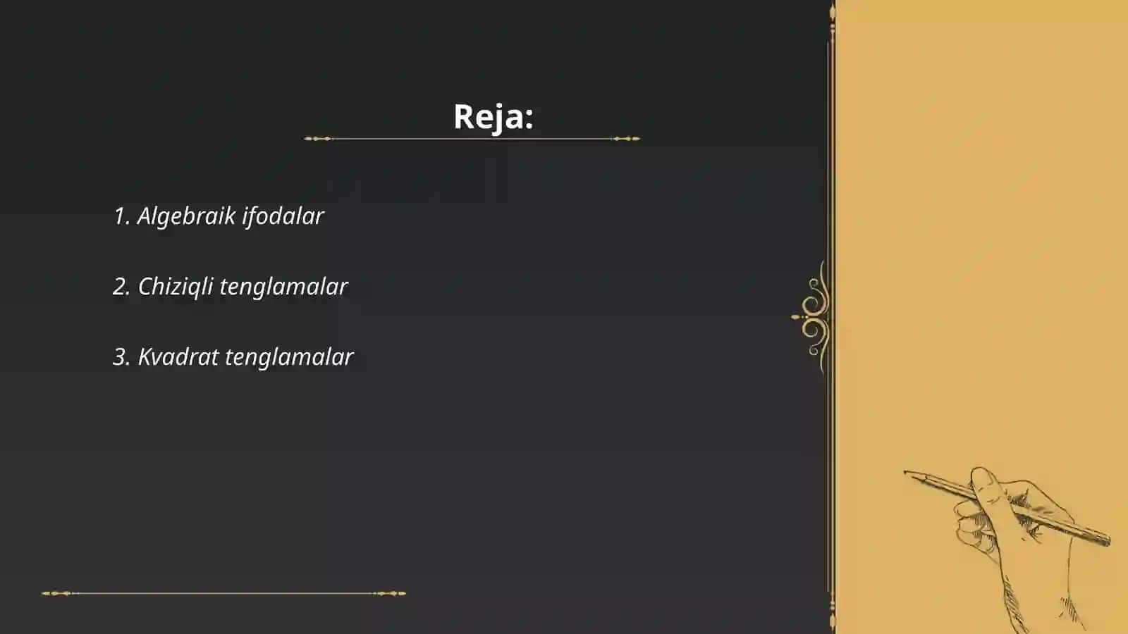 Algebraik ifodalar 2