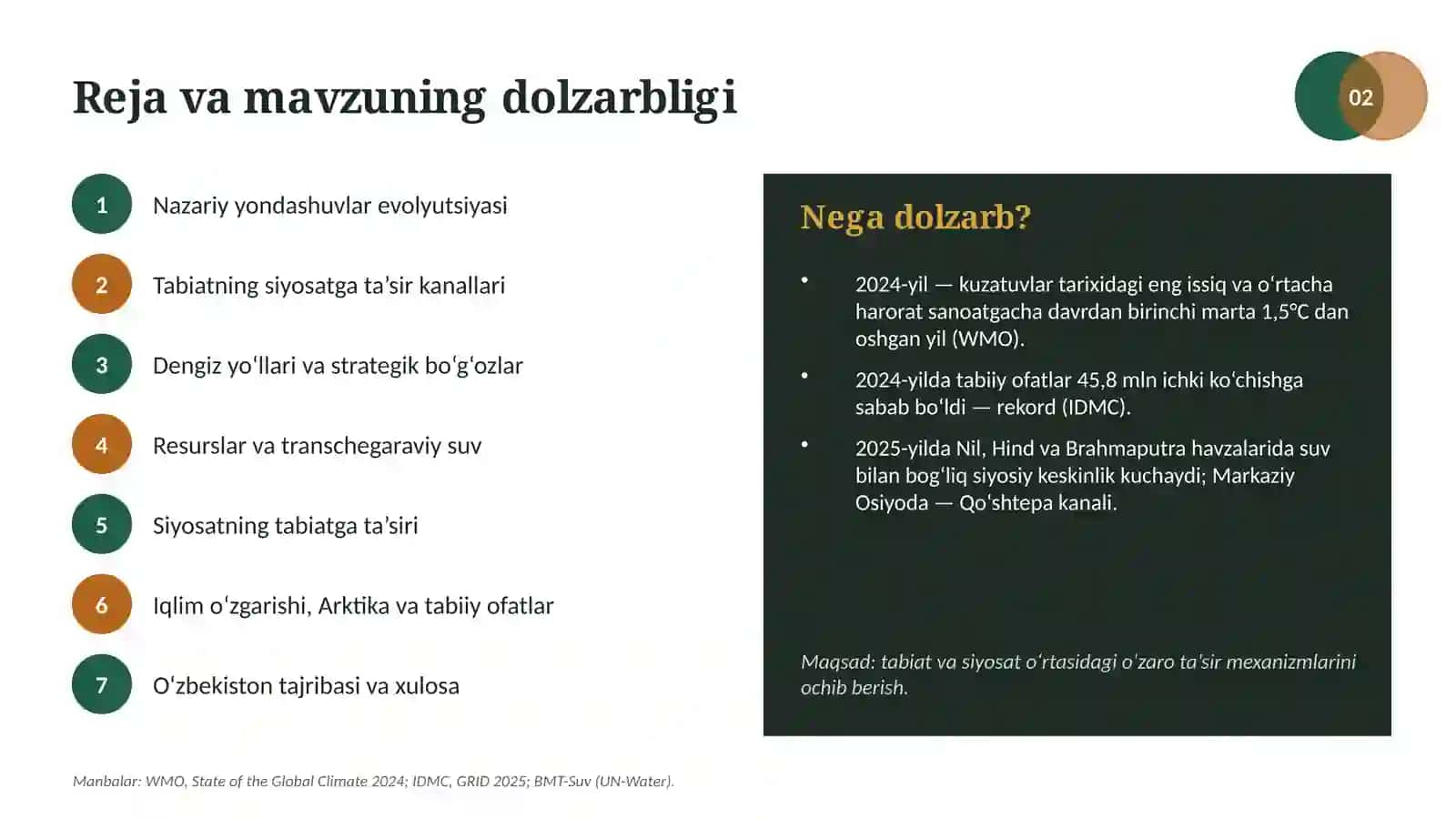 tabiat va siyosatning oʻzaro aloqalari ppt 2