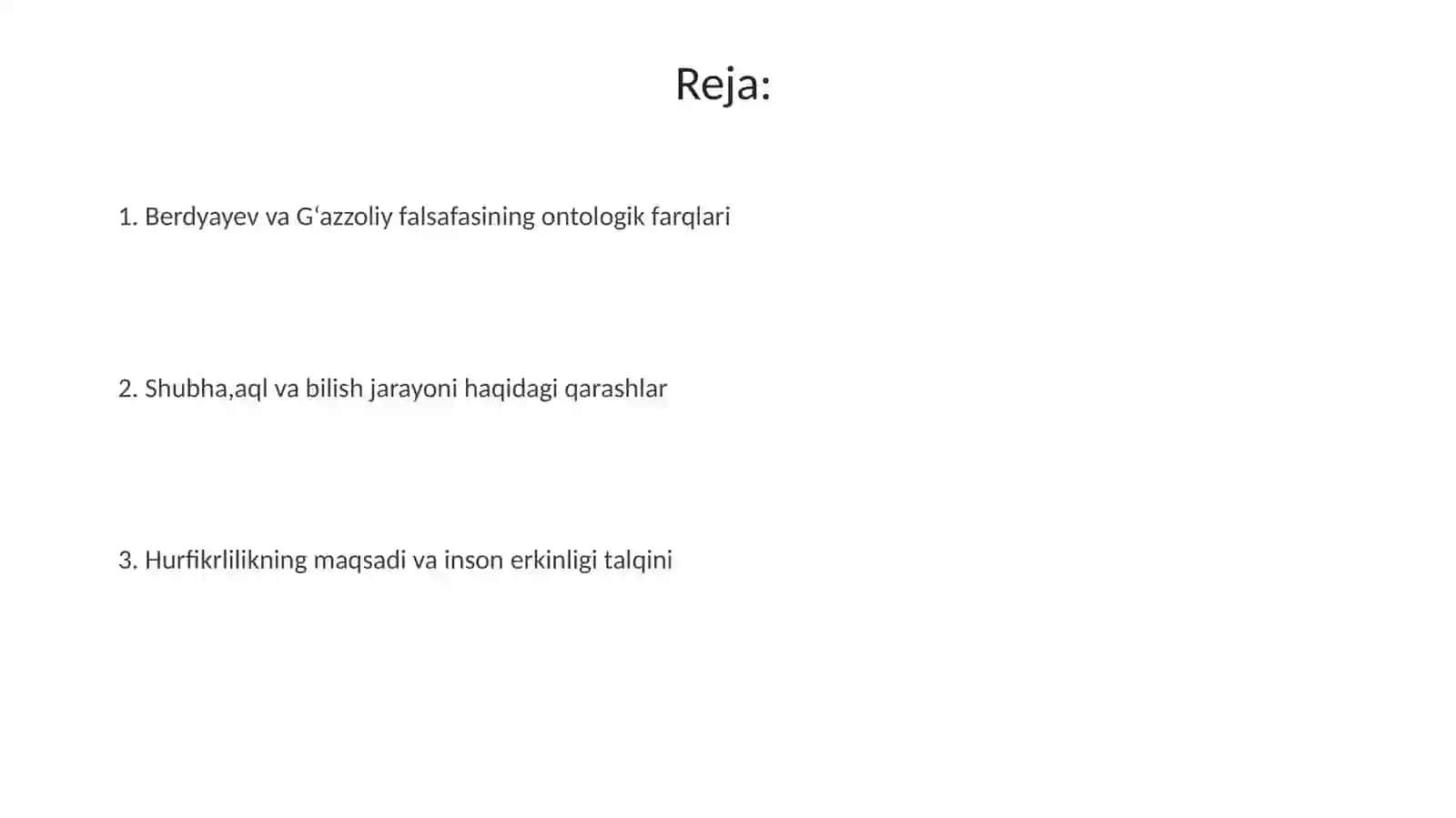 Berdyayev va G‘azzoliy falsafasining ontologik farqlari 2