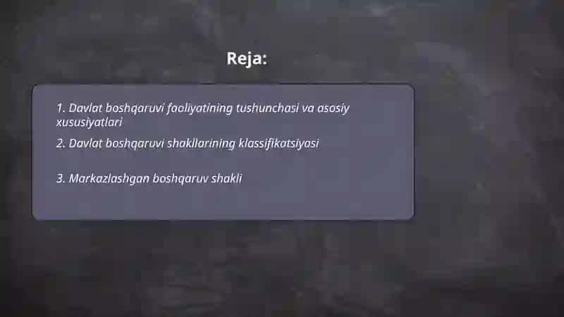 Davlat boshqaruvi faoliyatining shakllari tushunchasi va turlari 2