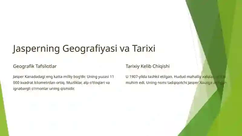 Jasper Milliy Bog'i 2