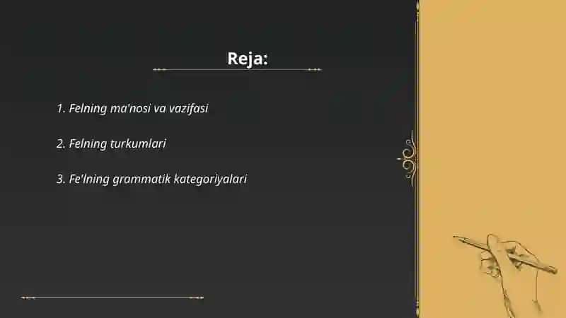 Fel va uning grammatik kategoriyalari 2