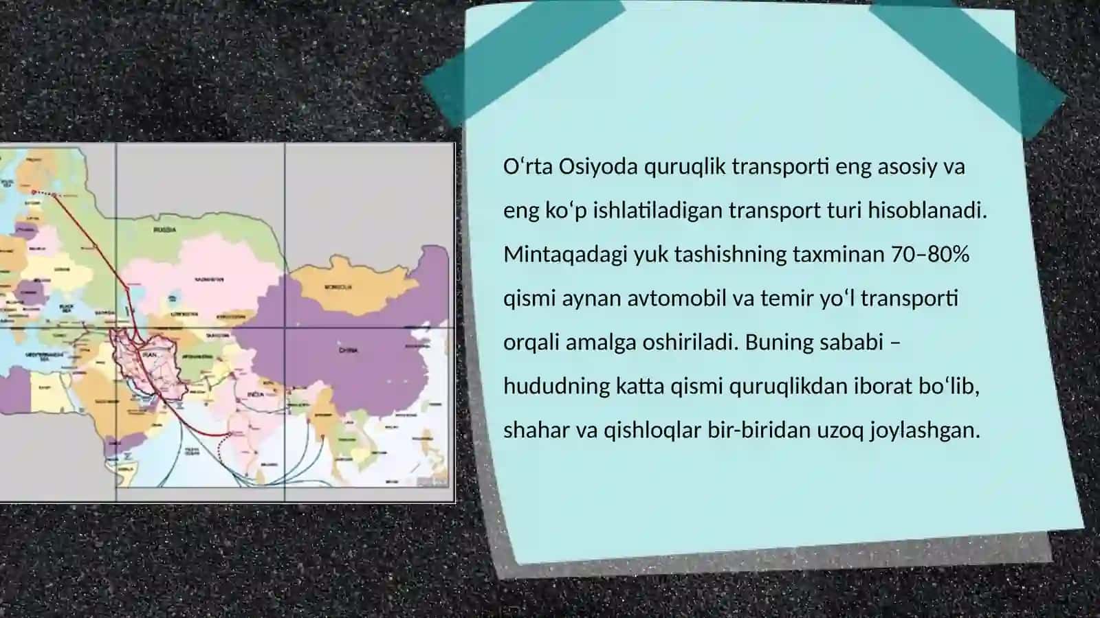 O‘rta Osiyoning transport turlari 2
