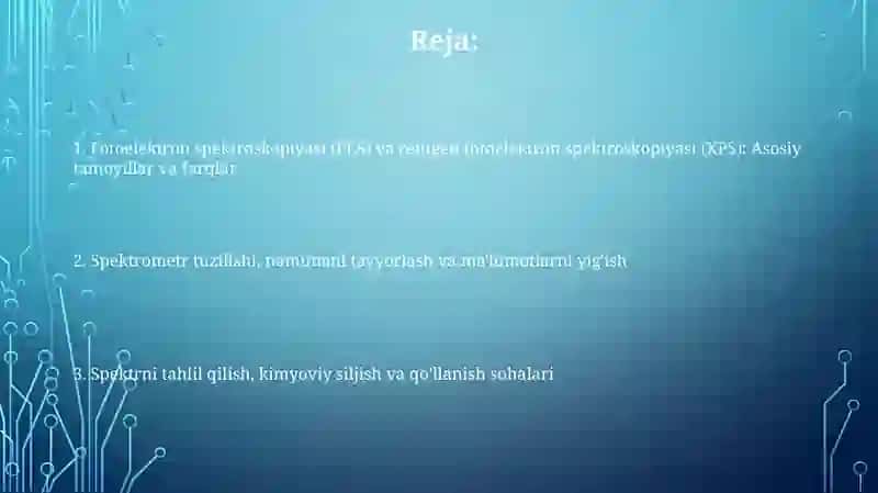 Fotoelektron(FES) va retgenoelektron(RES) spektraskopiyasi 2