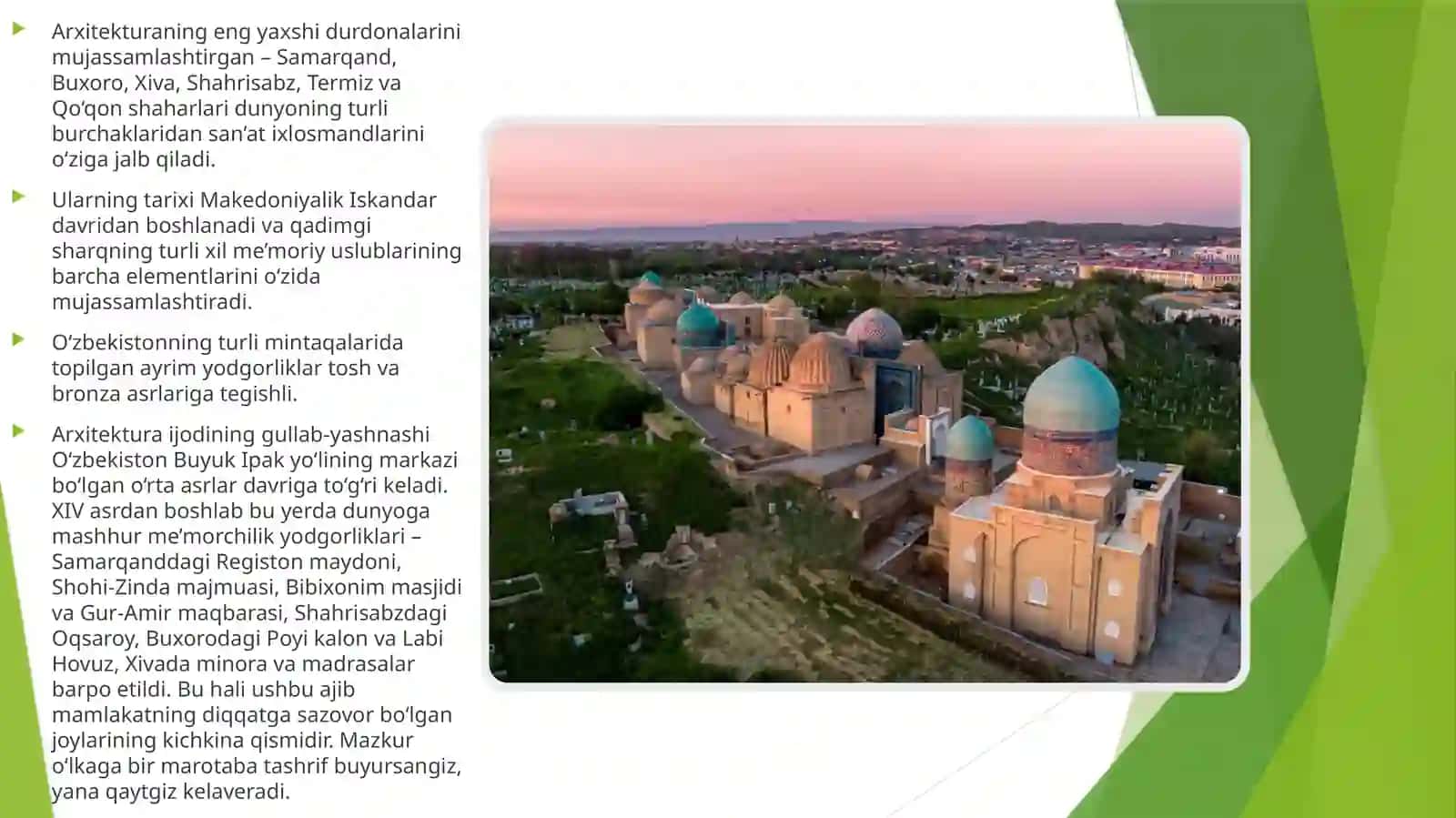 O’zbekiston arxitekturaviy tarixi 2