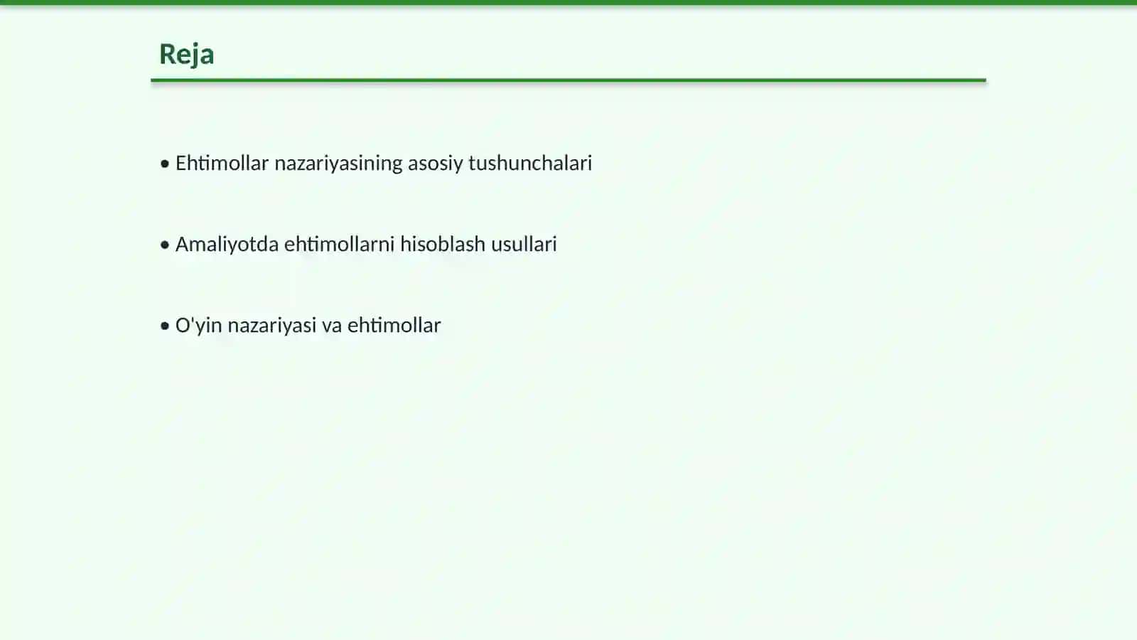 Ehtimollar nazariyasi 2