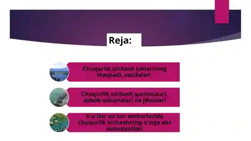 Chuqurlik o'lchashishlari 2