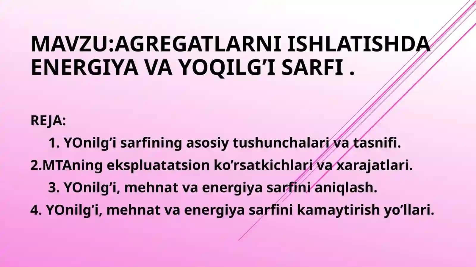 AGREGATLARNI ISHLATISHDAENERGIYA VA YOQILG’ISARFI 2