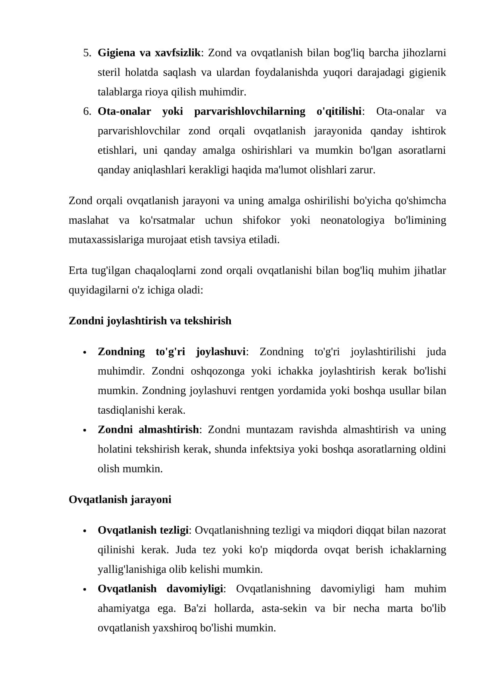 ERTA TUG'ILGAN CHAQALOQLARNI ZOND BILAN OVQATLANISHI 2