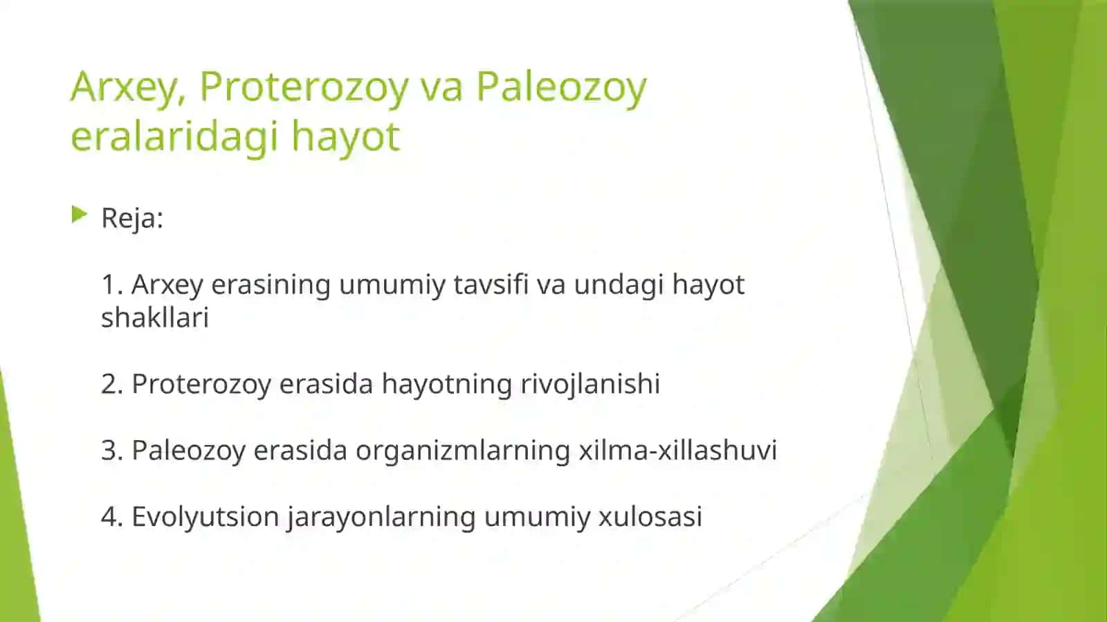 Evolyutsiya fanidan mustaqil ish 2