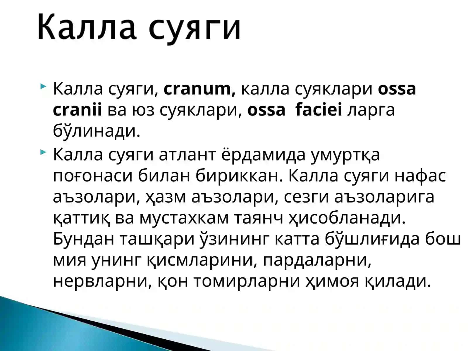 Тошкент Кимё халкаро Университети Тиббий фундаментал фанлар кафедраси 2