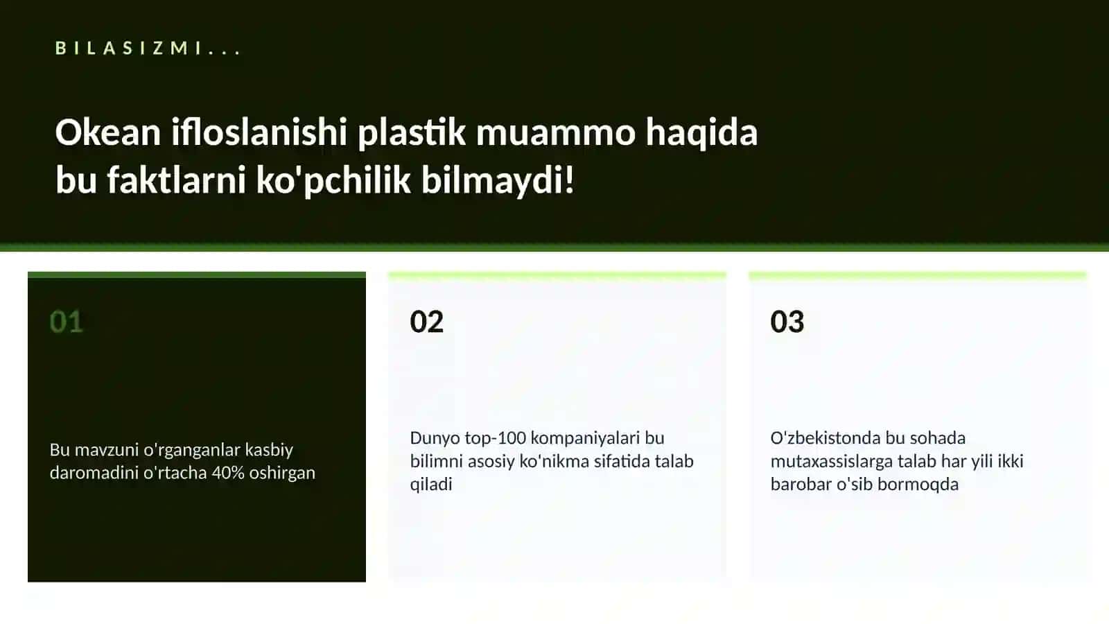 Okean ifloslanishi plastik muammo 2