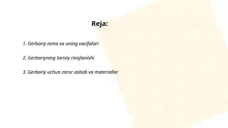 Gerbariy tayyorlash va tayyorlash usullari 2