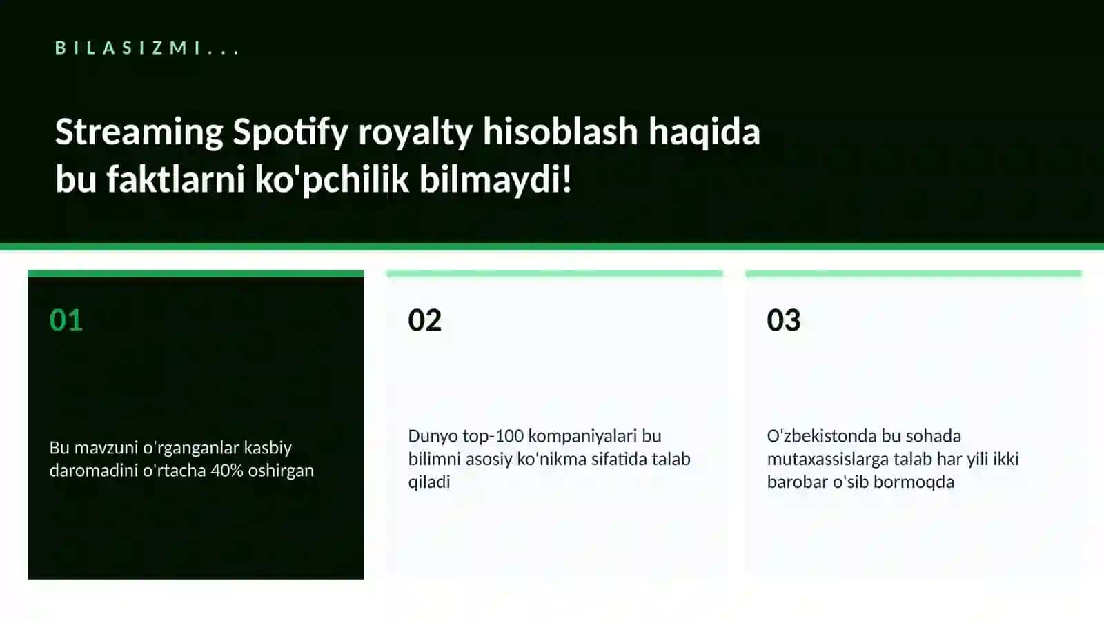 Streaming Spotify royalty hisoblash 2